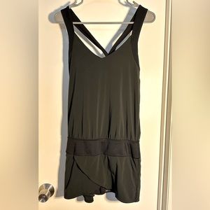 lululemon athletica Black Romper Jumpsuit with Cross-Back Straps